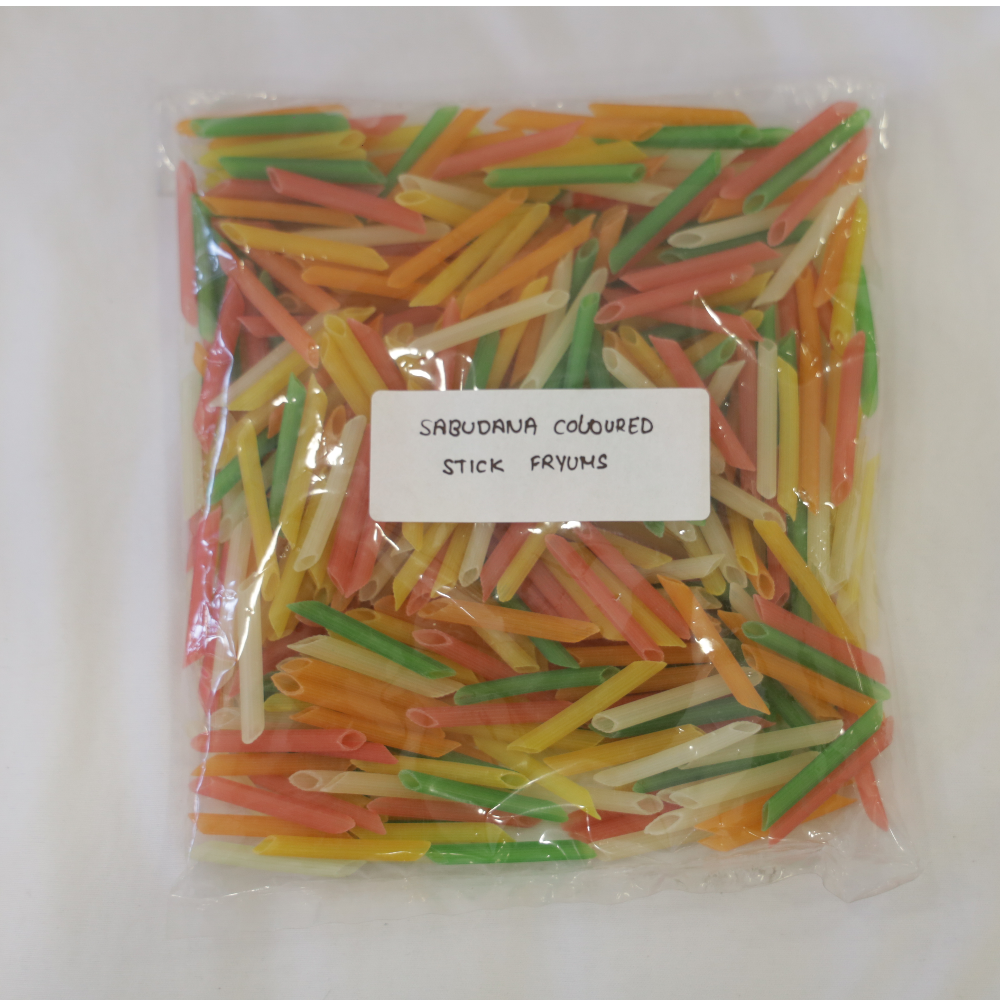 Colored Sabudana Stick Fryums