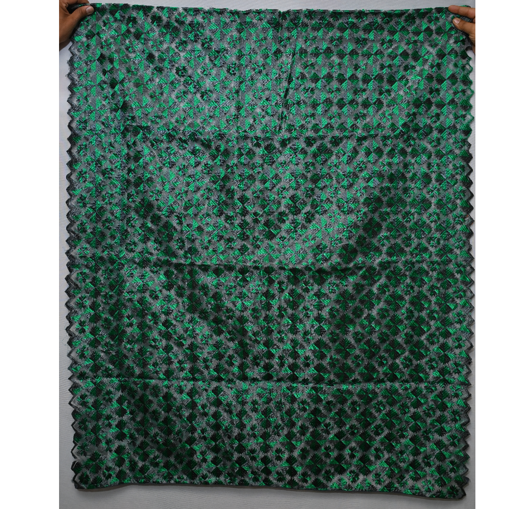 Organza silk Phulkari Duppata 